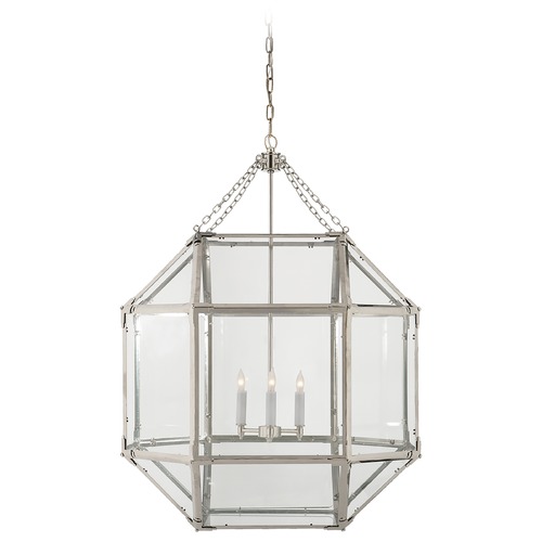 Visual Comfort Signature Collection Suzanne Kasler Morris Lantern in Polished Nickel by Visual Comfort Signature SK5010PNCG
