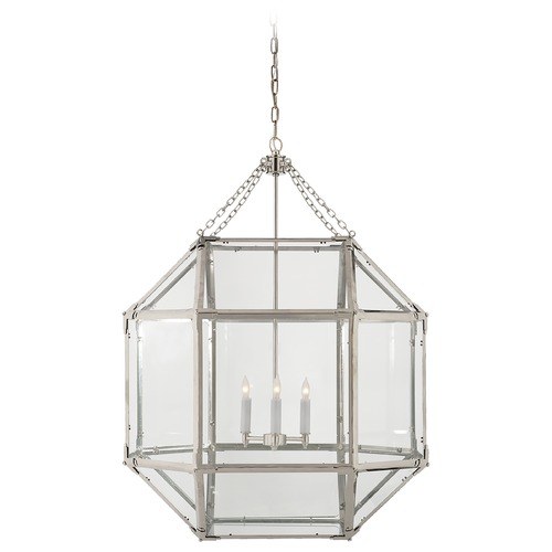 Suzanne Kasler Morris Lantern in Polished Nickel by Visual Comfort Signature