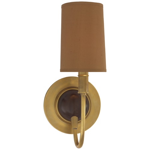Visual Comfort Signature Collection Thomas OBrien Elkins Sconce in Brass & Chocolate by Visual Comfort Signature TOB2067HABCHCFS