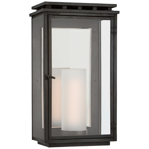 Visual Comfort Signature Collection Chapman & Myers Cheshire Medium Lantern in Aged Iron by Visual Comfort Signature CHO2605AICG
