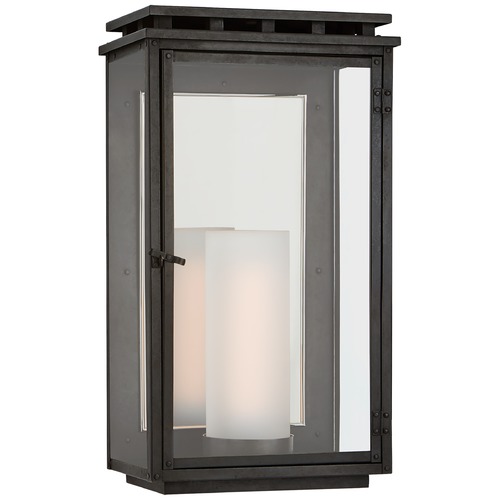 Chapman & Myers Cheshire Medium Lantern in Aged Iron by Visual Comfort Signature