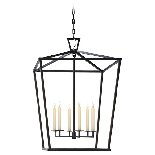 Visual Comfort Signature Collection E.F. Chapman Darlana X-Large Lantern in Aged Iron by Visual Comfort Signature CHC2177AI