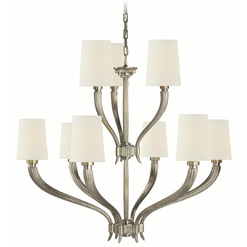 Visual Comfort Signature Collection Visual Comfort Signature Collection Chapman & Myers Ruhlmann Antique Nickel Chandelier CHC2465AN-L