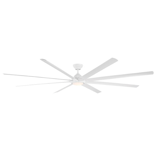 Modern Forms by WAC Lighting Modern Forms Hydra Matte White LED Ceiling Fan with Light FR-W1805-120L-MW