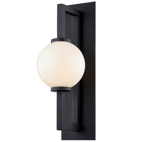 Troy Lighting Darwin Textured Black Outdoor Wall Light