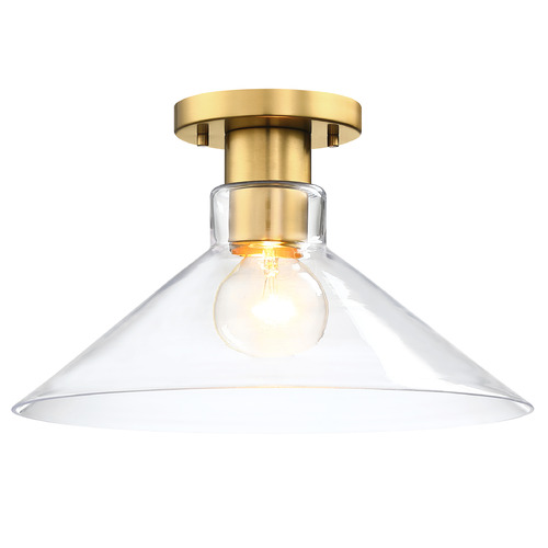 Designers Fountain Leena Brushed Gold Semi-Flushmount Light