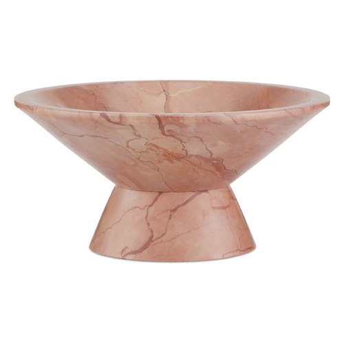 Currey and Company Lubo Natural Rosa Cappuccino Marble Bowl
