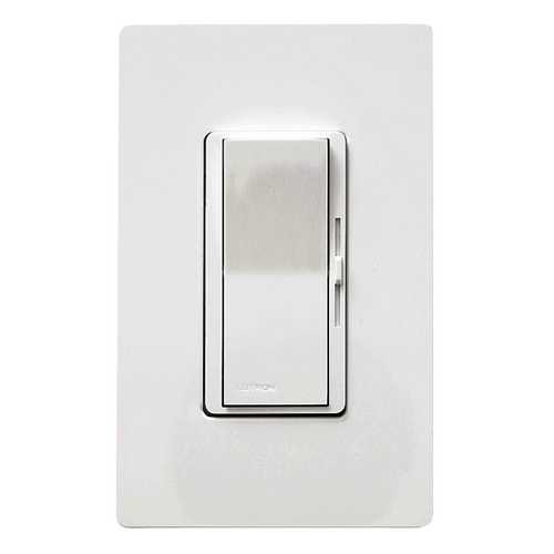 Lutron Dimmer Controls Diva Incandescent Paddle Dimmer in White 3-Way 1000W DV103PH-WH