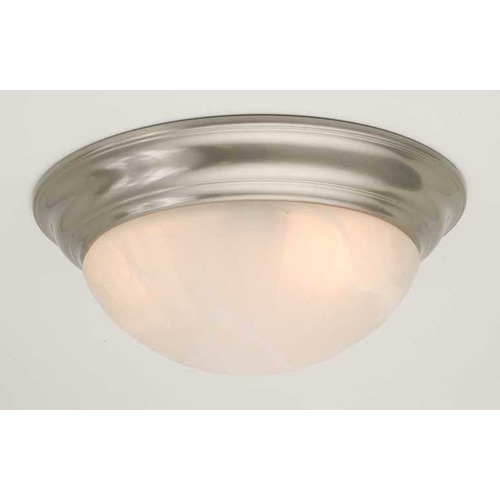 Design Classics Lighting 16-Inch Two-Light Satin Nickel Flush Mount 763ES-09 S9840