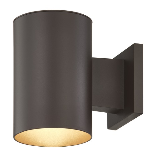 Design Classics Powder Coated Bronze Cylinder Outdoor Wall Light