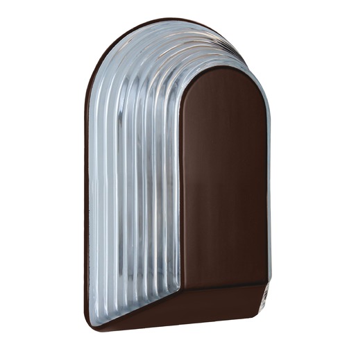 Besa Lighting Ribbed Glass Outdoor Wall Light Bronze Costaluz by Besa Lighting 306298