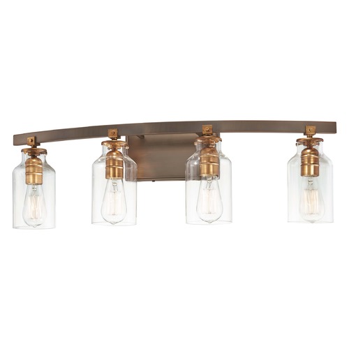 Minka Lavery Edison Bulb Bathroom Light Bronze with Gold Highlights 30.25-Inch by Minka Lavery 3554-588