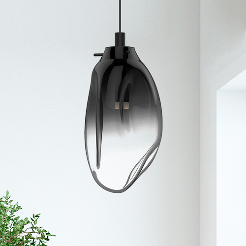 Sonneman Lighting Modern Black LED Pendant Light with Oval Shade by Sonneman Lighting 2970.25K