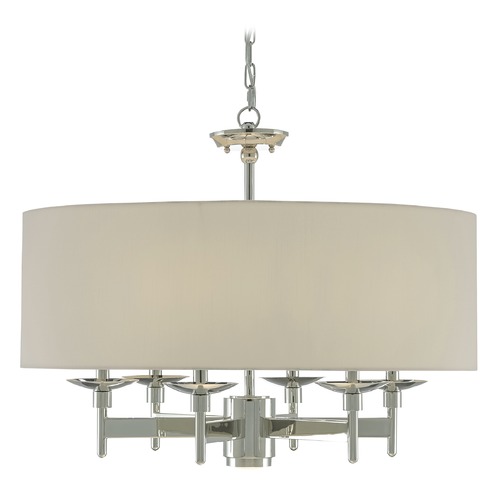 Currey and Company Lighting Bering Halogen Chandelier in Polished Nickel by Currey & Company 9000-0424