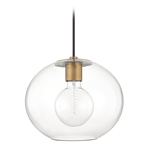 Mitzi by Hudson Valley Margot Aged Brass Pendant by Mitzi by Hudson Valley H270701L-AGB