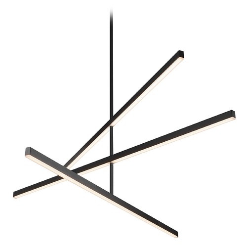 Modern Black LED Pendant with Frosted Shade 3000K 5136LM by Kuzco Lighting