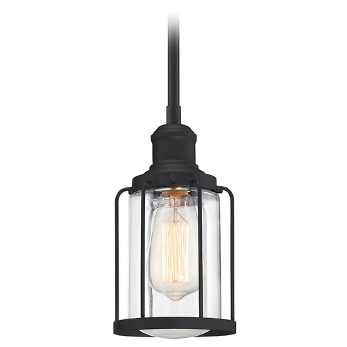 Ludlow Earth Black Mini Pendant by Quoizel Lighting