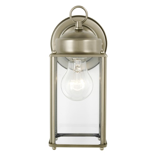 New Castle Antique Brushed Nickel Outdoor Wall Light by Generation Lighting