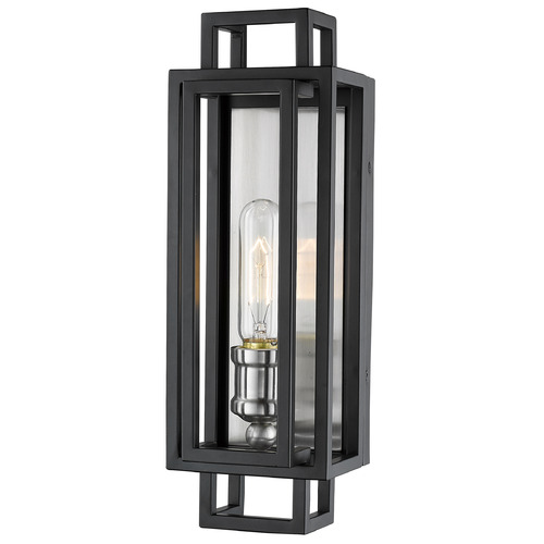 Titania Black & Brushed Nickel Sconce by Z-Lite