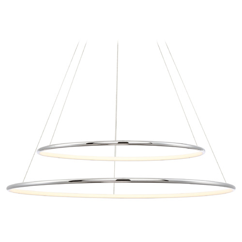 Valley 32-Inch 2-Tier LED Pendant in Chrome by Eurofase Lighting