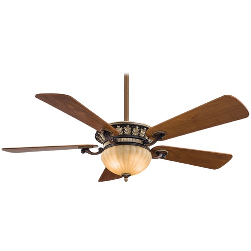 Volterra 52-Inch LED Fan in Belcaro Walnut by Minka Aire