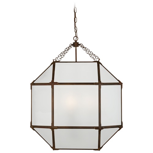 Visual Comfort Signature Collection Suzanne Kasler Morris Large Lantern in Antique Zinc by Visual Comfort Signature SK5010AZFG