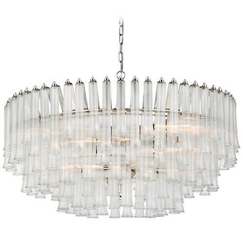 Visual Comfort Signature Collection Julie Neill Lorelei X-Large Chandelier in Nickel by Visual Comfort Signature JN5254PNCG