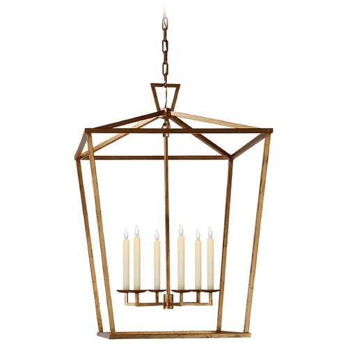 E.F. Chapman Darlana X-Large Lantern in Gilded Iron by Visual Comfort Signature