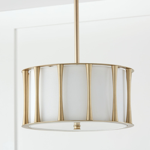 Capital Lighting Bodie 15-Inch Convertible Pendant in Matte Brass by Capital Lighting 244631MA