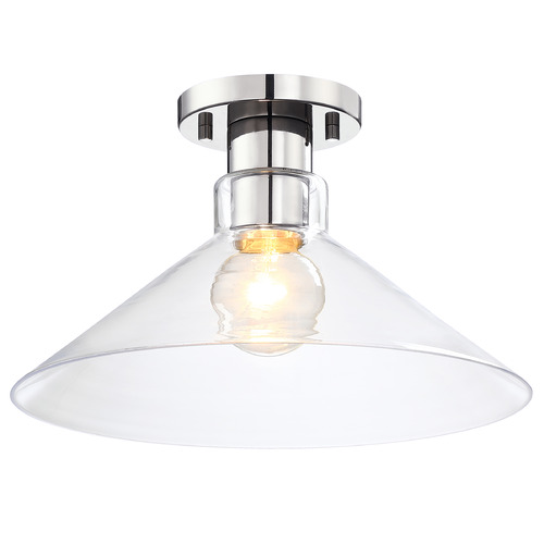 Designers Fountain Leena Polished Nickel Semi-Flushmount Light