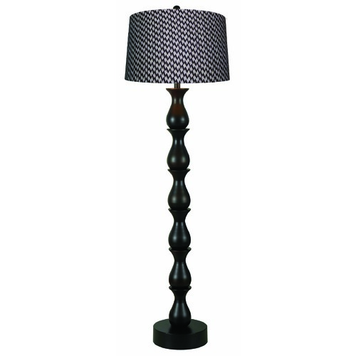 Kenroy Home Lighting Floor Lamp with Brown Shade in Oil Rubbed Bronze Finish 10020ORB