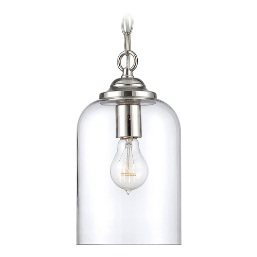 Bally Polished Nickel Mini Pendant by Savoy House