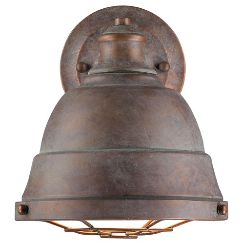 Golden Lighting Bartlett Copper Patina Sconce by Golden Lighting 7312-1W CP