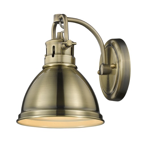 Golden Lighting Duncan Wall Sconce in Aged Brass by Golden Lighting 3602-BA1 AB-AB