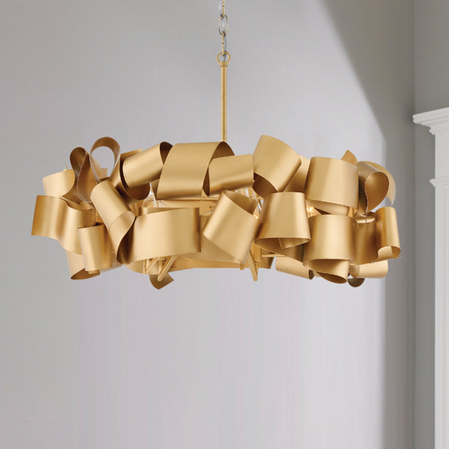 Delfina 26-Inch Wide Medium Chandelier in Deluxe Gold by Fredrick Ramond