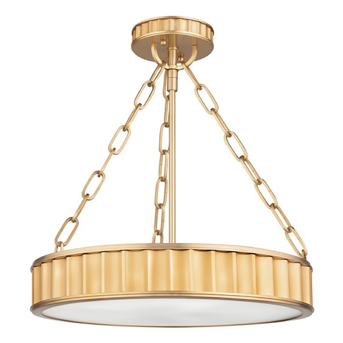 Hudson Valley Lighting Middlebury Aged Brass Semi-Flush Mount by Hudson Valley Lighting 901-AGB