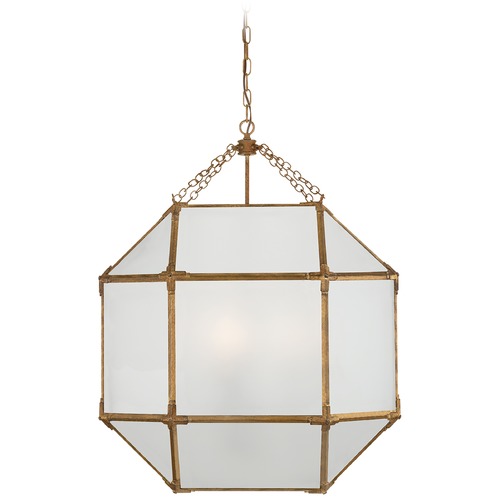 Visual Comfort Signature Collection Suzanne Kasler Morris Large Lantern in Gilded Iron by Visual Comfort Signature SK5010GIFG