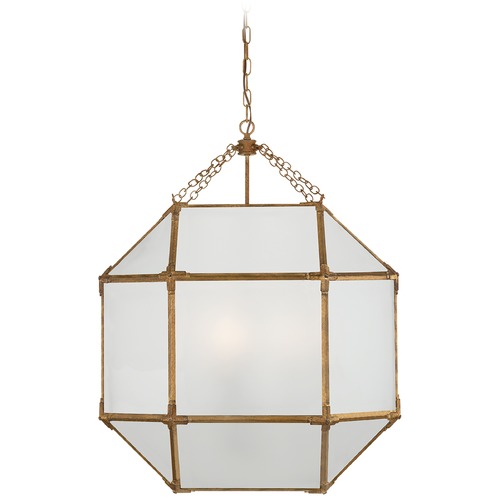 Suzanne Kasler Morris Large Lantern in Gilded Iron by Visual Comfort Signature