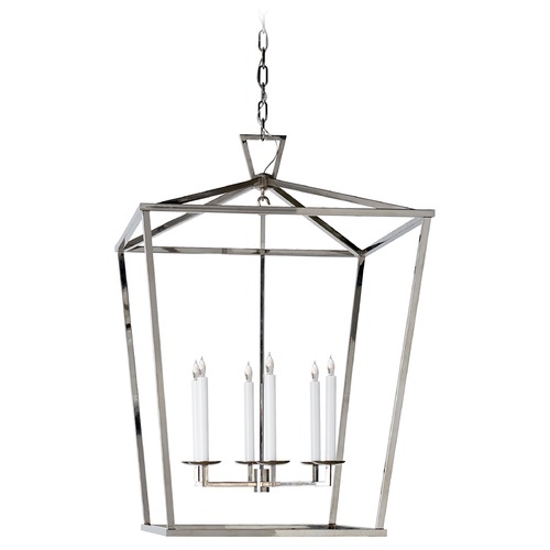 E.F. Chapman Darlana X-Large Lantern in Nickel by Visual Comfort Signature