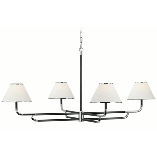 Visual Comfort Signature Collection Marie Flanigan Rigby Chandelier in Nickel & Ebony by VC Signature MF5055PNEBL