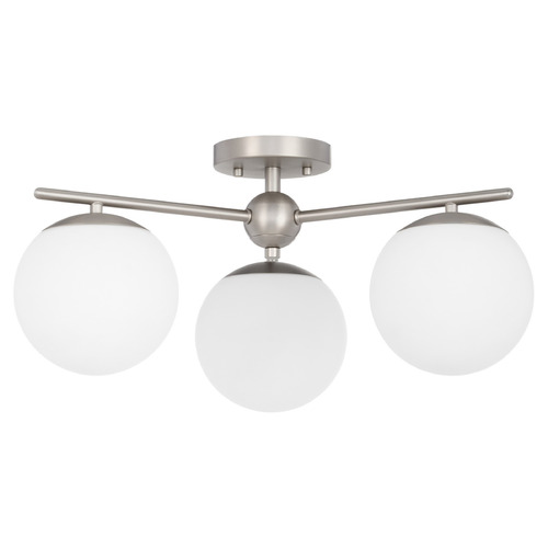 Quorum Lighting Jasper Satin Nickel Semi-Flushmount Light