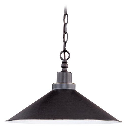 Nuvo Lighting Pendant with Black Shade in Mission Dust Bronze by Nuvo Lighting 60/1707