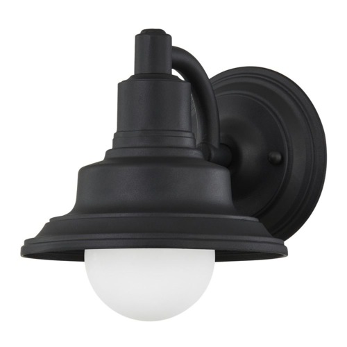 Bayside Small 7.5 in. Black Outdoor Wall Light