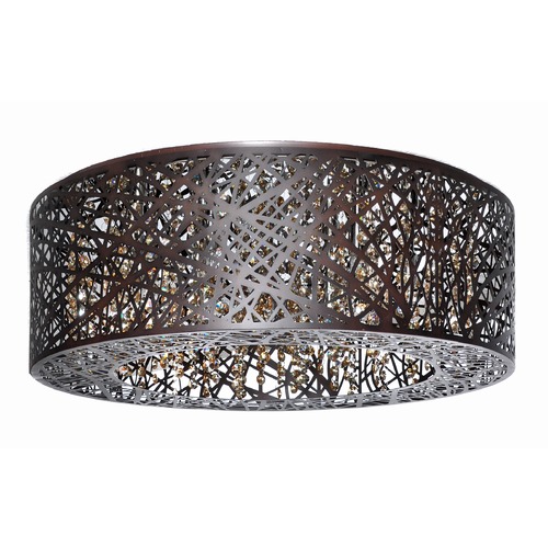 Inca 9-Light Flush Mount in Bronze by ET2 Lighting