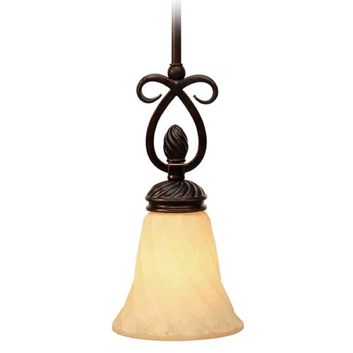 Golden Lighting Torbellino Cordoban Bronze Mini Pendant by Golden Lighting 8106-M1L CDB