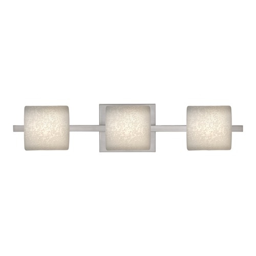 Besa Lighting Besa Lighting Paolo Satin Nickel LED Bathroom Light 3WS-7873ST-LED-SN