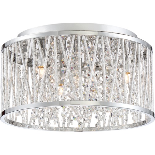 Crystal Cove Polished Chrome Flush by Quoizel Lighting