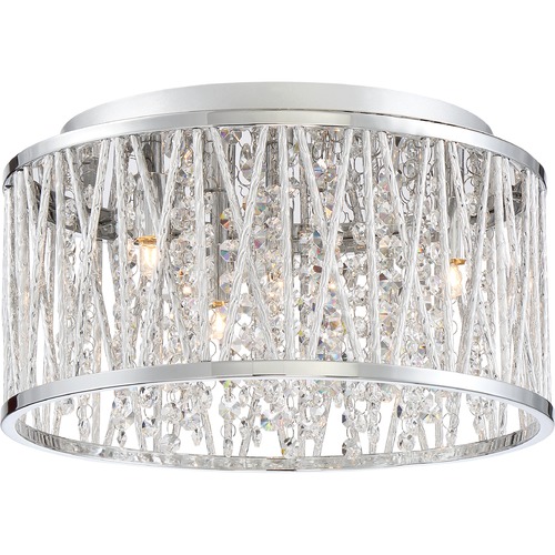 Quoizel Lighting Crystal Cove Polished Chrome Flush by Quoizel Lighting PCCC1614C