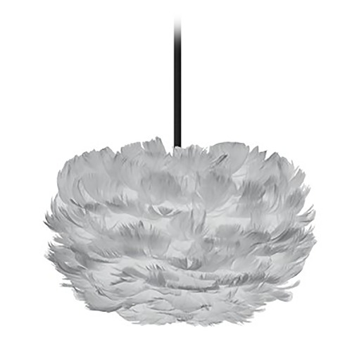 UMAGE UMAGE Black Mini-Pendant Light with Grey Feather Shade 3012_4008