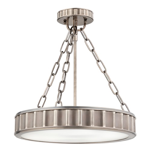 Middlebury Historic Nickel Semi-Flush Mount by Hudson Valley Lighting